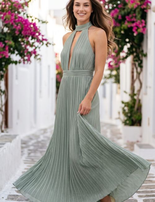 Abito Mina Long verde