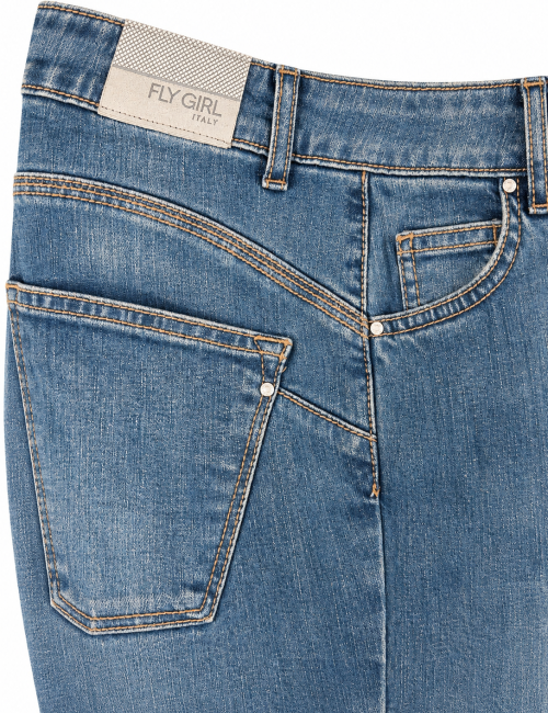 jeans skinny lavaggio medio fly girl